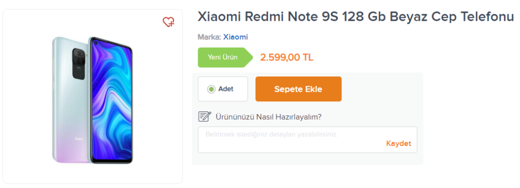 Xiaomi Redmi Note 9S Satın Alma